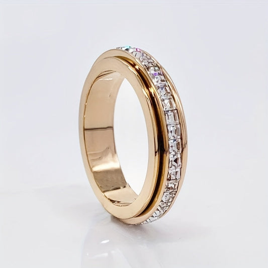 Selviana | Ladies elegant rotating band ring | Silver