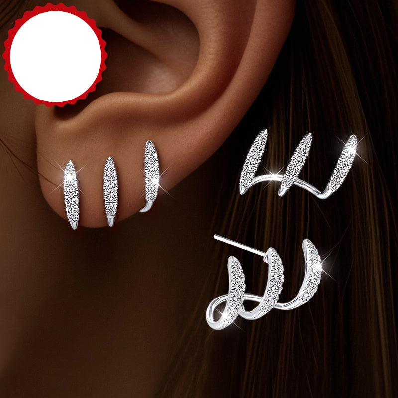 Elvya | Women's sparkling earrings with zirconia | Silver