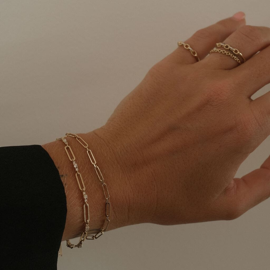 Ivy - Gold Bracelet with Rhinestones