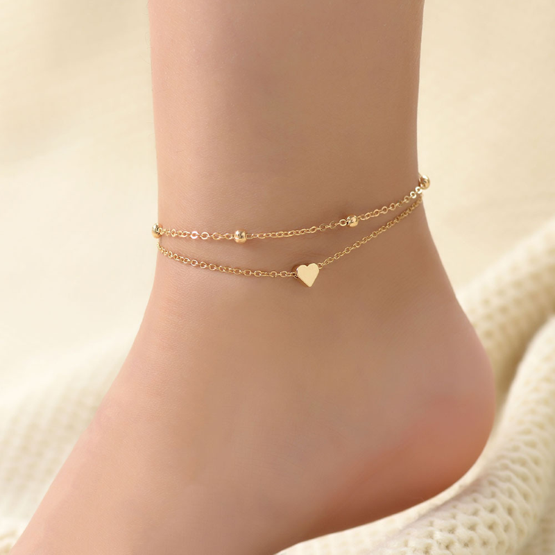 Delicati Charms | Anklet | Romantic Double Layered