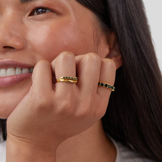 Emerald beauty crystal ring | sparkling ring | enchanting