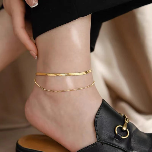 Shiny Horizon | ankle strap refined | versatile