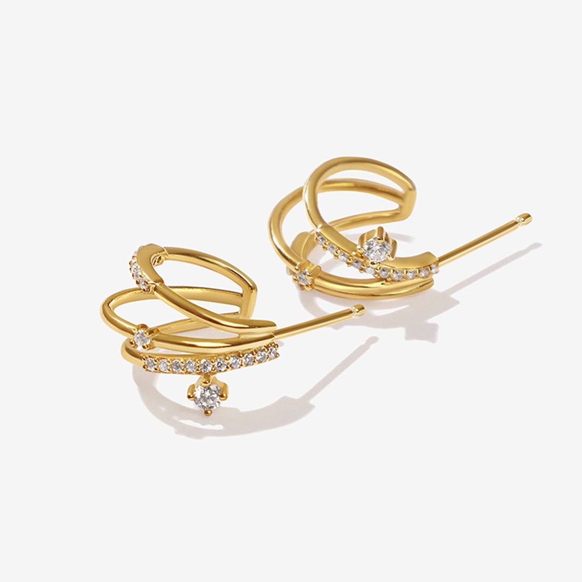Charlotte - Golden Twisted Earrings