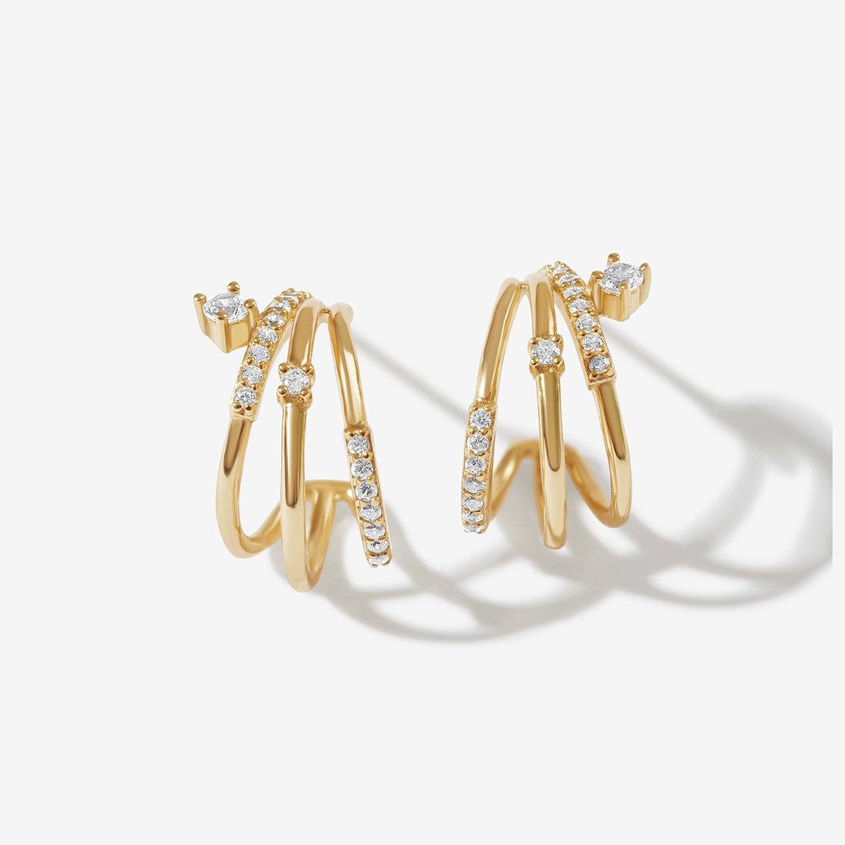 Charlotte - Golden Twisted Earrings