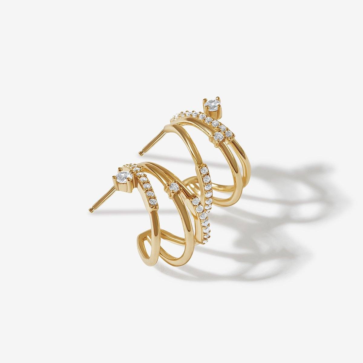 Charlotte - Golden Twisted Earrings