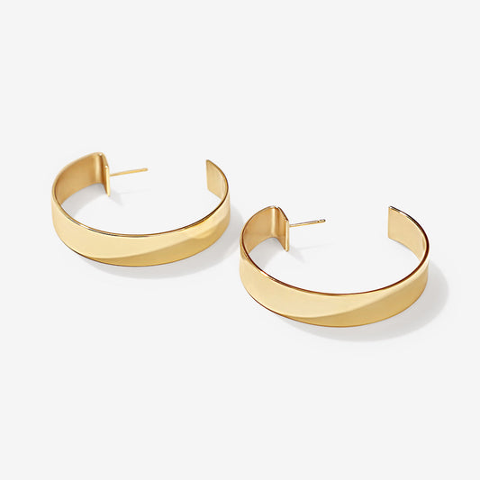 Elizabeth - Gold Classic Hoop Earrings