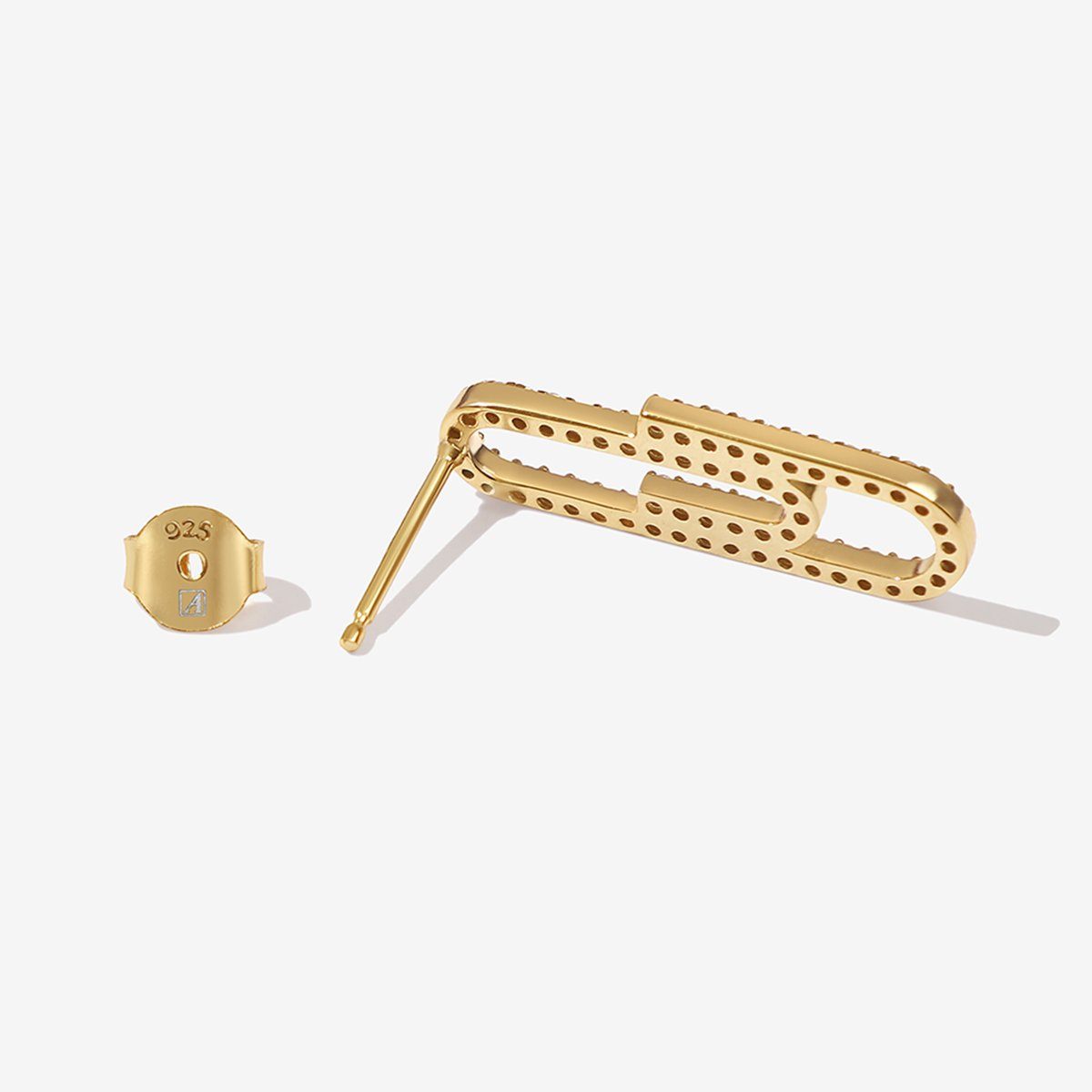 Lars - Gold Plated Paperclip Earrings