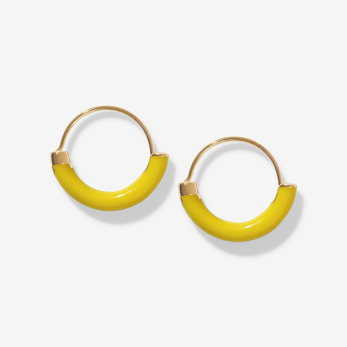 Amelia - Gold Hoop Earrings with Enamel