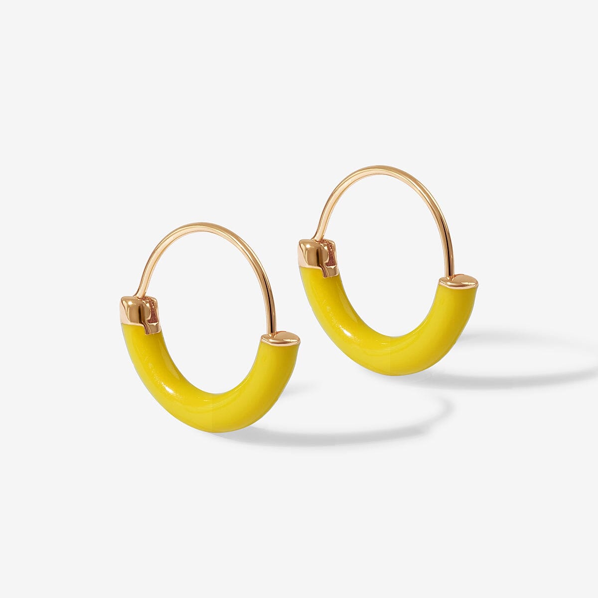 Amelia - Gold Hoop Earrings with Enamel