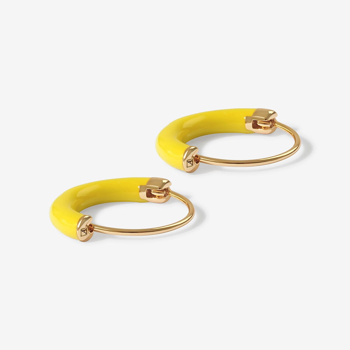 Amelia - Gold Hoop Earrings with Enamel