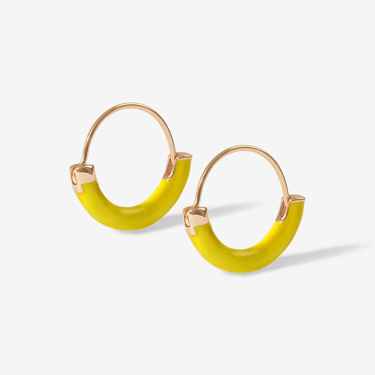 Amelia - Gold Hoop Earrings with Enamel