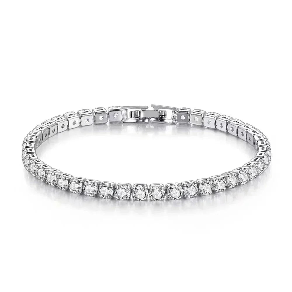 Lunessa | Women's tennis bracelet with zirconia charm | Silver