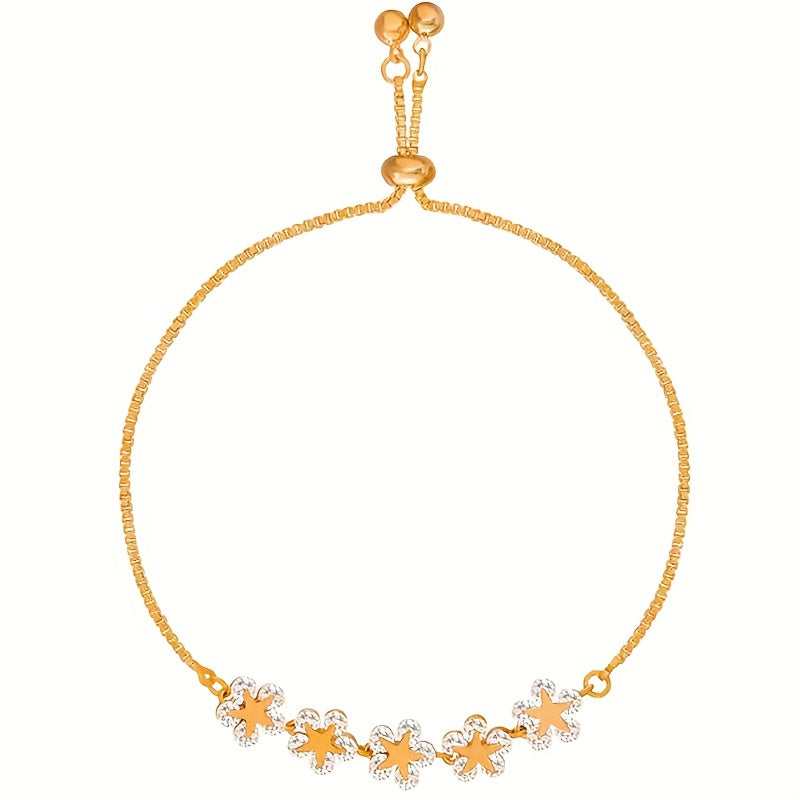 Florentia | Women's refined bracelet with floral detail | Gold