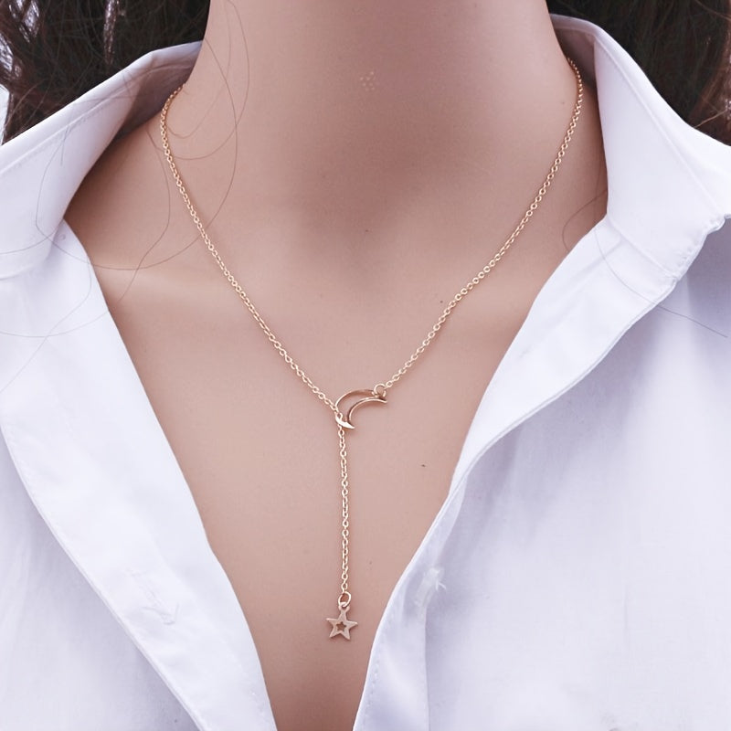 Elaria | Women's Chic Ethnic Pendant Necklace | Gold