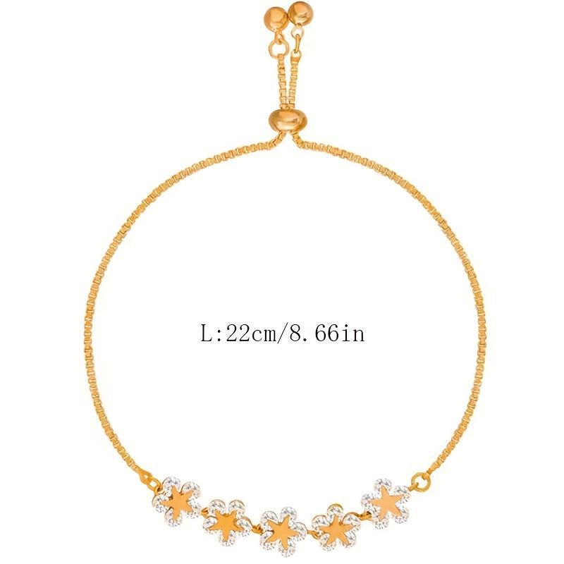 Florentia | Women's refined bracelet with floral detail | Gold