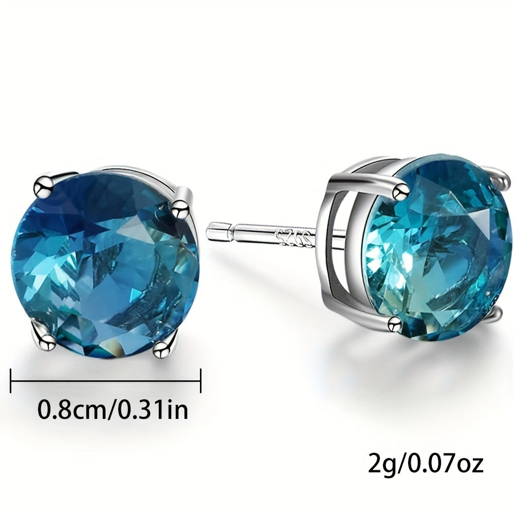Nayeli | Women's bohemian zirconia earrings | Blue