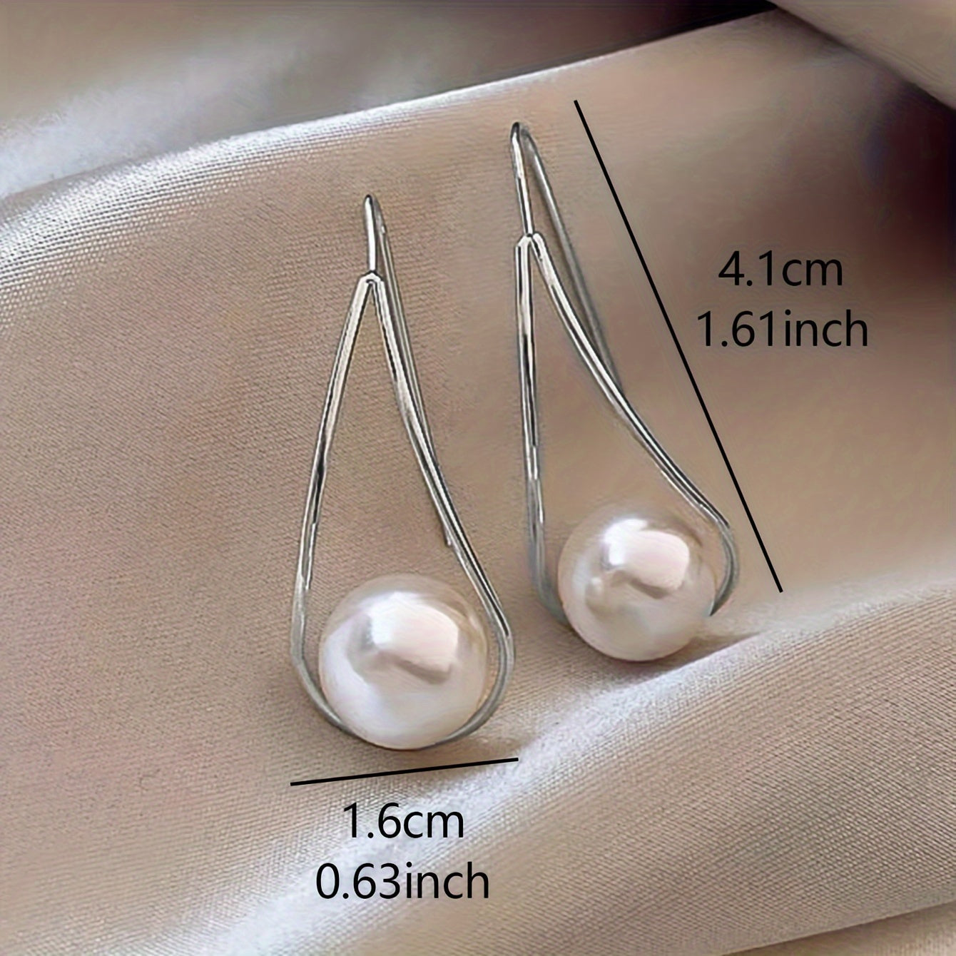 Eliora | Women's elegant pearl earrings | Silver