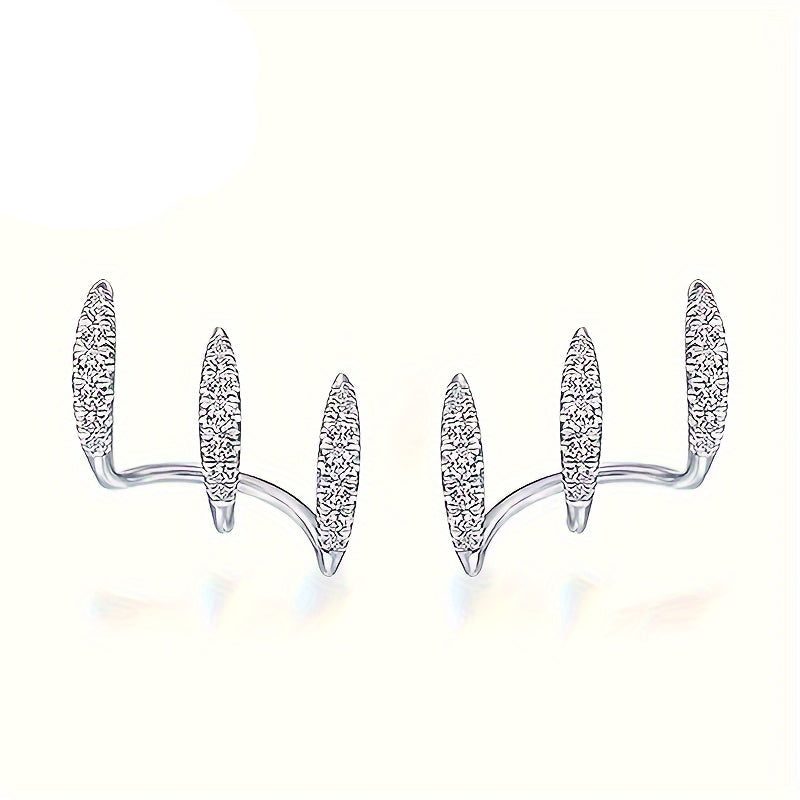Elvya | Women's sparkling earrings with zirconia | Silver