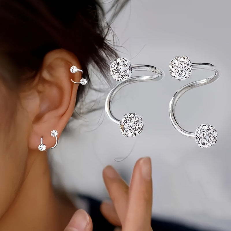 Evara | Women's luxury stud earrings with zirconia | Silver