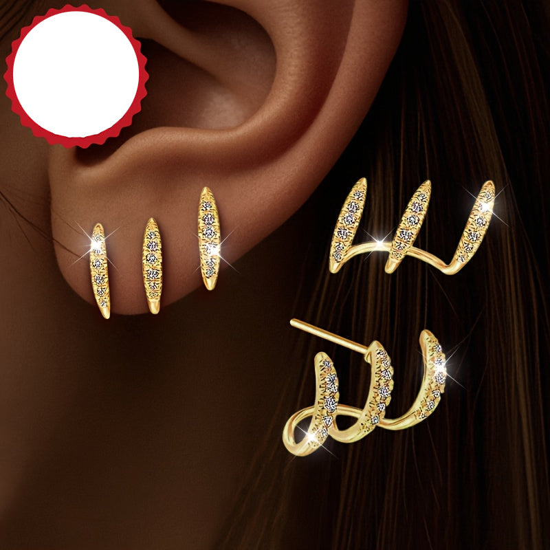 Elvya | Women's sparkling earrings with zirconia | Silver
