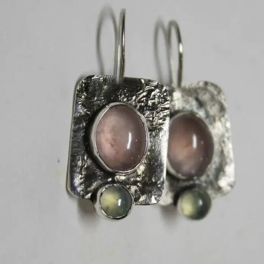Vintage crystal earrings made of sterling silver