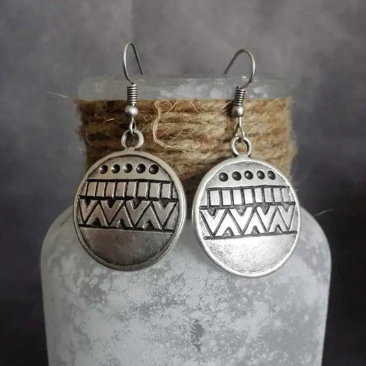 Silver-plated vintage earrings