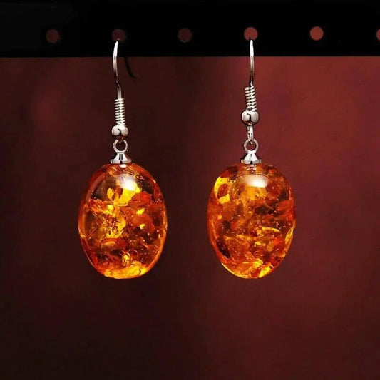 Vintage Fire Crystal Earrings
