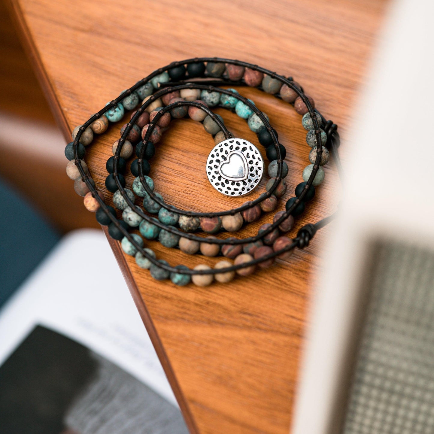 Aureova | Women's Spiritual Wrap Bracelet | Silver