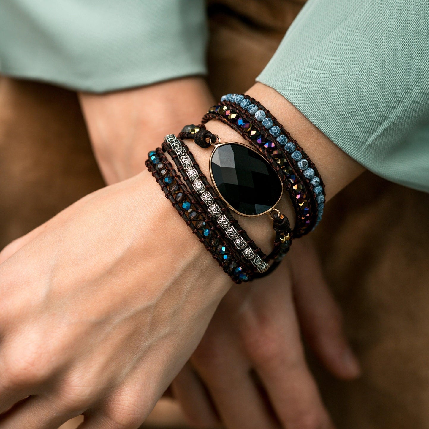 Obseron | Unisex Power Wrap Bracelet | Black