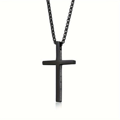 Cravello | Unisex Minimalist Cross Pendant Necklace | Silver