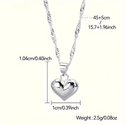 Celiora | Women's Fashionable Heart Necklace | Silver