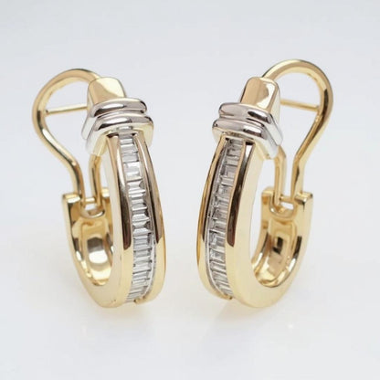 Vintage gold and diamond earrings