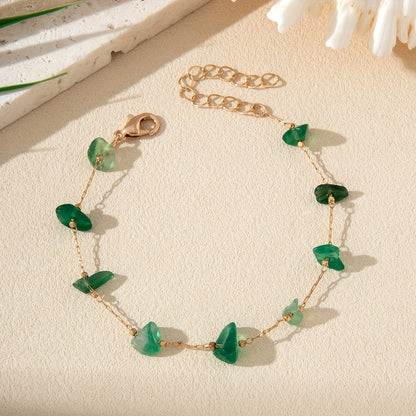 Calavina | Women's colorful ankle bracelet with natural stones | Colorful