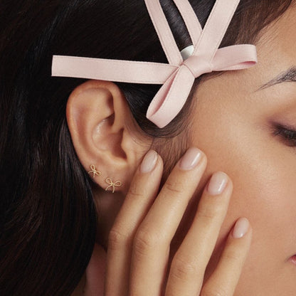 Laura - Golden Bow Earrings