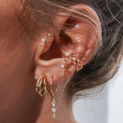 Charlotte - Golden Twisted Earrings