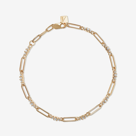 Ivy - Gold Bracelet with Rhinestones