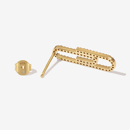 Lars - Gold Plated Paperclip Earrings