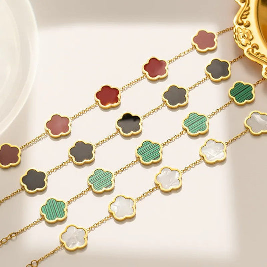 Aurelia | Luxury ladies clover bracelet | Black