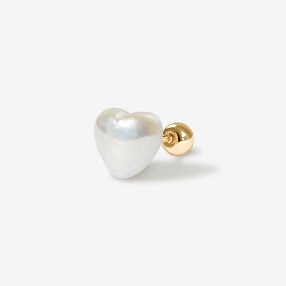 Lily - Gold Heart Shaped Stud Earring