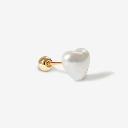 Lily - Gold Heart Shaped Stud Earring