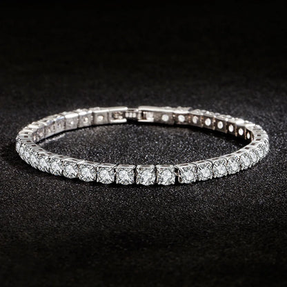 Lunessa | Women's tennis bracelet with zirconia charm | Silver