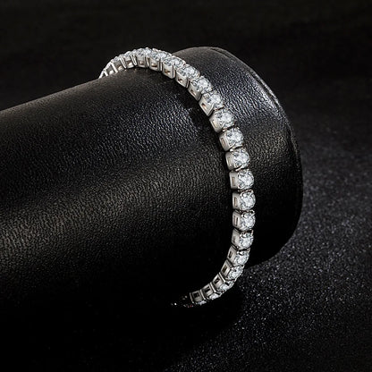 Lunessa | Women's tennis bracelet with zirconia charm | Silver