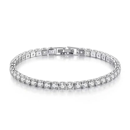 Lunessa | Women's tennis bracelet with zirconia charm | Silver