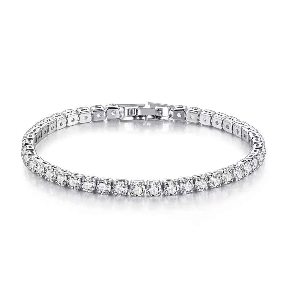 Lunessa | Women's tennis bracelet with zirconia charm | Silver