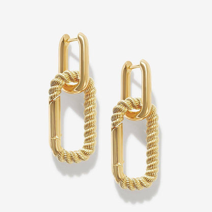 Lily - Gold Square Earring