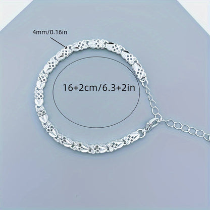 Avenya | Women's refined clover bracelet | Silver