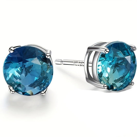 Nayeli | Women's bohemian zirconia earrings | Blue