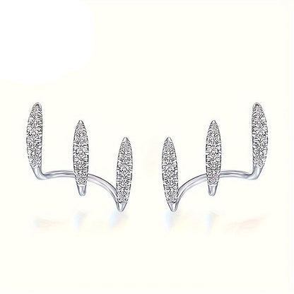 Elvya | Women's sparkling earrings with zirconia | Silver