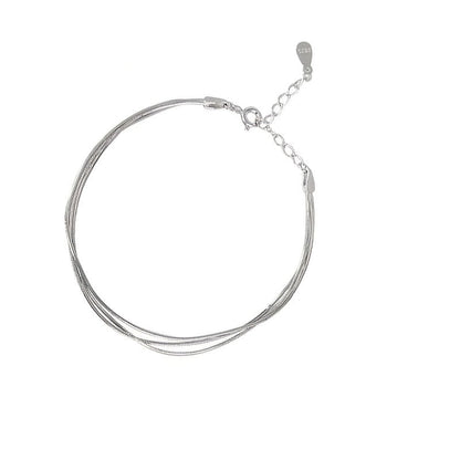 Selina | Ladies triple link bracelet with elegant look | Silver
