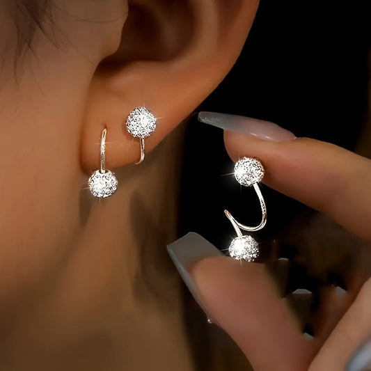 Evara | Women's luxury stud earrings with zirconia | Silver